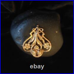 Pendentif ou Broche Ancien(ne) Bouquet De Fleur /Or 750? (18K) Style Art Nouveau