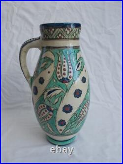 Pichet Ancien Ceramique Edmond Lachenal Iznik Art Nouveau French Ceramic XX