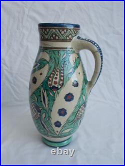 Pichet Ancien Ceramique Edmond Lachenal Iznik Art Nouveau French Ceramic XX