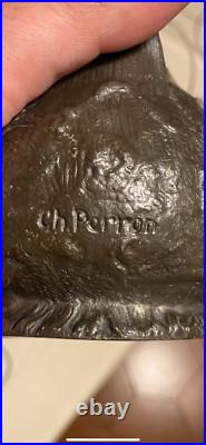 Pichet ancien signé, Charles Theodore Perron, années 1900, Pichet Art Nouveau