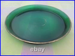Plateau Ancien Plat Vert Cristal Art Nouveau France Plateau Ancien Plat Vert Cristal Art Nouveau France