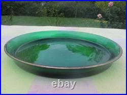 Plateau Ancien Plat Vert Cristal Art Nouveau France Plateau Ancien Plat Vert Cristal Art Nouveau France