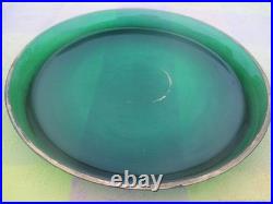 Plateau Ancien Plat Vert Cristal Art Nouveau France Plateau Ancien Plat Vert Cristal Art Nouveau France