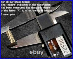 Police de Caractères à dorer fer reliure dorure bronze/laiton ancien Art. Nouveau Police de Caractères à dorer fer reliure dorure bronze/laiton ancien Art. Nouveau