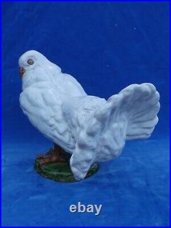 RARE ++ DECORATION ANCIENNE Old decoration BAVENT PIGEON PAON Fantail pigeon