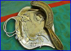 Ramasse miettes pelle ancienne avec brosse Libellule Art Nouveau WMF Allemagne