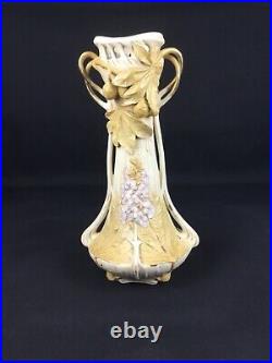 Rare Très grand vase ancien porcelaine Royal Dux Bohemia Art Nouveau