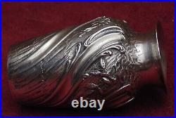 Rare ancien très jolie vase argent minerve art nouveau orfèvre Boin Taburet 79GR