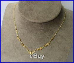 Ravissant collier draperie ancien Art Nouveau Fleurs Gold or 18 carats 750