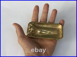 SUPERBE authentique ancienne SCULPTURE en BRONZE doré ART NOUVEAU vide poche