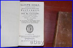 Sainte Bible contenant l'Ancien et le Nouveau Testament, de Saci, 1776 T1-2-3