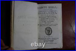 Sainte Bible contenant l'Ancien et le Nouveau Testament, de Saci, 1776 T1-2-3