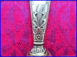 Sceau ancien cire Fleurs de lys argenté Art Nouveau Art Nouveau Silver Lily Flow
