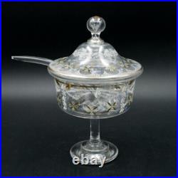 Service à punch en verre émaillé 1900, Art Nouveau, ancien Service à punch en verre émaillé 1900, Art Nouveau, ancien