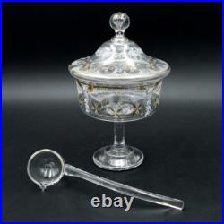 Service à punch en verre émaillé 1900, Art Nouveau, ancien Service à punch en verre émaillé 1900, Art Nouveau, ancien