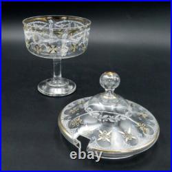 Service à punch en verre émaillé 1900, Art Nouveau, ancien Service à punch en verre émaillé 1900, Art Nouveau, ancien