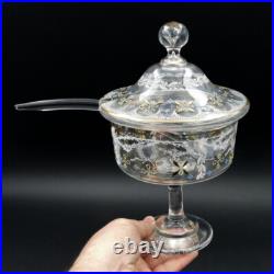 Service à punch en verre émaillé 1900, Art Nouveau, ancien Service à punch en verre émaillé 1900, Art Nouveau, ancien