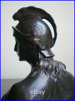 Statue Buste Ancien Deesse Athena Deco Mythologie Grecque Romaine Guerriere