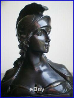 Statue Buste Ancien Deesse Athena Deco Mythologie Grecque Romaine Guerriere
