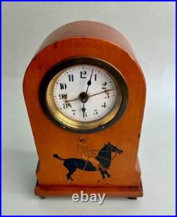 Style Ancien Art Nouveau Horloge de Table Réveil Voyage Mantel Um 1910 H16 CM Style Ancien Art Nouveau Horloge de Table Réveil Voyage Mantel Um 1910 H16 CM