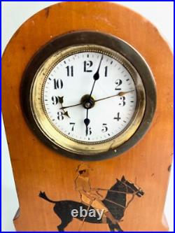 Style Ancien Art Nouveau Horloge de Table Réveil Voyage Mantel Um 1910 H16 CM Style Ancien Art Nouveau Horloge de Table Réveil Voyage Mantel Um 1910 H16 CM