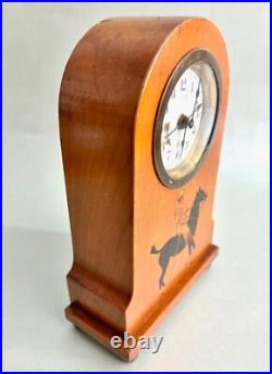Style Ancien Art Nouveau Horloge de Table Réveil Voyage Mantel Um 1910 H16 CM Style Ancien Art Nouveau Horloge de Table Réveil Voyage Mantel Um 1910 H16 CM