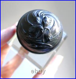 Superbe Grand Encrier Ancien Gutta Percha (ebonite) Cristal Art Nouveau Inkwell Superbe Grand Encrier Ancien Gutta Percha (ebonite) Cristal Art Nouveau Inkwell
