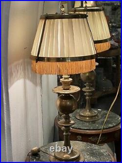 Superbe et Ancienne Lampe ancienne laiton dore XIX EME S