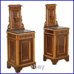 Tables de Chevets Art Nouveau Anciennes Acajou XIXe Siècle Originales