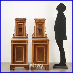 Tables de Chevets Art Nouveau Anciennes Acajou XIXe Siècle Originales