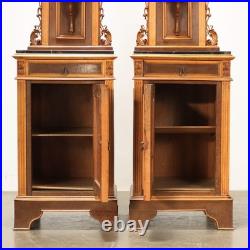 Tables de Chevets Art Nouveau Anciennes Acajou XIXe Siècle Originales