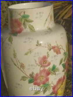 Très Grande Paire de Vases Luneville France Signés K G. Art Nouveau Anciens