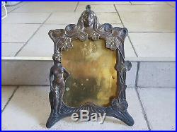 Tres Jolie Et Rare Grand Miroir Ancien En Bronze Art Nouveau Majorelle Galle