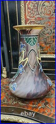Très beau Vase Legras ancien Art Nouveau