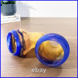 Tulipes Art Nouveau signées Muller Frères Verre marmoréen soufflé ancien Tulipes Art Nouveau signées Muller Frères Verre marmoréen soufflé ancien