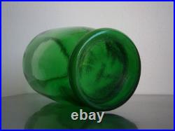 Vase 1900 Verre émaillé St Legras décor Floral Art Nouveau Vert Ancien