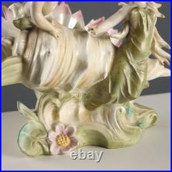 Vase Ancien Art Nouveau Coquille Porcelaine XIXe-XXe Siècle Original Vase Ancien Art Nouveau Coquille Porcelaine XIXe-XXe Siècle Original