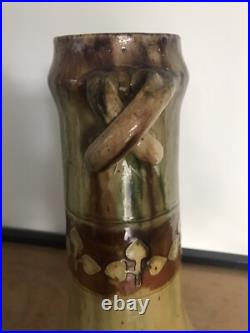 Vase Art Nouveau Céramique Vernissée Allemagne Ancien Antique Collection