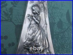 Vase Décoratif Ancien mètal Argenté Art Nouveau