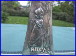 Vase Décoratif Ancien mètal Argenté Art Nouveau