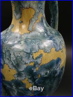 Vase En Gres Signe Pierrefonds Decor Art Nouveau Belle Piece Ancienne