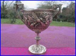Vase ancien Lebellule et Mascaron bronze XIX siècle Art Nouveau Vase ancien Lebellule et Mascaron bronze XIX siècle Art Nouveau