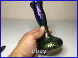 # Vase ancien irisé art nouveau LOETZ KRALIK, Loetz Cobalt Papillion