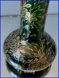 Vases ancien école française art nouveau Legras XIX em antic french glass 19th
