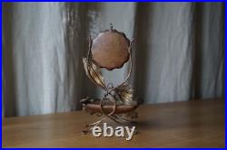Vide poche ancien porte montre métal fleurs art nouveau