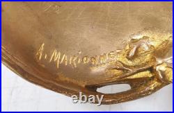 Vide poche coupelle baguier albert marionnet bronze art nouveau ancien france Vide poche coupelle baguier albert marionnet bronze art nouveau ancien france