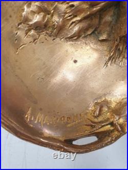 Vide poche coupelle baguier albert marionnet bronze art nouveau ancien france Vide poche coupelle baguier albert marionnet bronze art nouveau ancien france