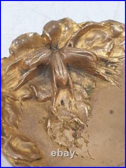 Vide poche coupelle baguier albert marionnet bronze art nouveau ancien france Vide poche coupelle baguier albert marionnet bronze art nouveau ancien france