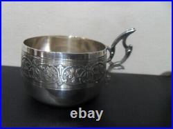 Vintage silver cup ancienne tasse et soucoupe en argent Minerve art nouveau